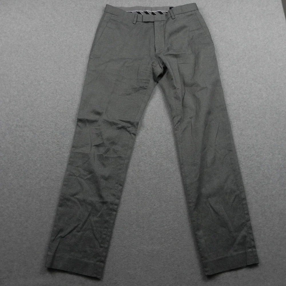 Banana Republic Modern Slim Fit Pants Mens 30x32 Grey Micro Diamond Flex Chino